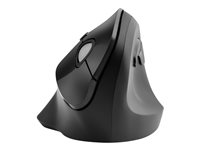 Kensington Pro Fit Ergo Vertical Wireless Mouse - Vertikal mus - ergonomisk - högerhänt - 6 knappar - trådlös - 2.4 GHz - trådlös USB-mottagare - svart K75501EU