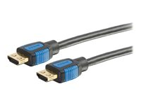 C2G 10ft HDMI Cable with Gripping Connectors - High Speed 4K HDMI Cable - 4K 60Hz - M/M - HDMI-kabel med Ethernet - HDMI hane till HDMI hane - 3.05 m - dubbelt skärmad - svart - stöd för 4K 29678