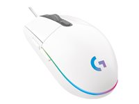 Logitech Gaming Mouse G102 LIGHTSYNC - Mus - högerhänt - optisk - 6 knappar - kabelansluten - USB - vit 910-005824