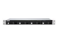 QNAP TR-004U - Hårddiskarray - 4 fack (SATA-300) - USB 3.1 Gen 1 (extern) - kan monteras i rack - 1U TR-004U