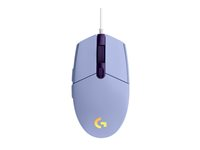 Logitech Gaming Mouse G203 LIGHTSYNC - Mus - optisk - 6 knappar - kabelansluten - USB - lila 910-005853