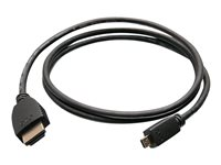 C2G 10ft HDMI to Micro HDMI Cable with Ethernet - 1080p - M/M - HDMI-kabel med Ethernet - 19 pin micro HDMI Type D hane till HDMI hane - 3.05 m - skärmad - svart 50616