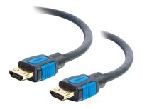 C2G 6ft HDMI Cable with Gripping Connectors - High Speed 4K HDMI Cable - 4K 60Hz - M/M - HDMI-kabel med Ethernet - HDMI hane till HDMI hane - 1.83 m - dubbelt skärmad - svart - stöd för 4K 29677