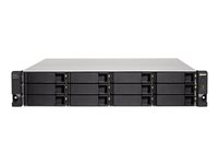 QNAP TL-R1200C-RP - Hårddiskarray - 12 fack (SATA-600) - USB 3.2 Gen 2 (extern) - kan monteras i rack - 2U TL-R1200C-RP