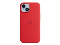 Apple - (PRODUCT) RED - baksidesskydd för mobiltelefon - MagSafe-kompatibilitet - silikon - röd - för iPhone 14 MPRW3ZM/A