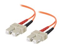 C2G SC-SC 62.5/125 OM1 Duplex Multimode PVC Fiber Optic Cable (LSZH) - Patch-kabel - SC-läge (multi-mode) (hane) till SC-läge (multi-mode) (hane) - 20 m - fiberoptisk - duplex - 62,5/125 mikron - OM1 - orange 85454