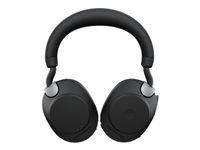 Jabra Evolve2 85 UC Stereo - Headset - fullstorlek - Bluetooth - trådlös, kabelansluten - aktiv brusradering - 3,5 mm kontakt - ljudisolerande - svart 28599-989-989
