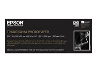 Epson Traditional Photo Paper - Rulle (61 cm x 15 m) - 300 g/m² - fotopapper - för SureColor SC-P10000, P20000, P6000, P7000, P7500, P8000, P9000, P9500, T3200, T5200, T7200 C13S045055