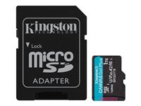 Kingston Canvas Go! Plus - Flash-minneskort (microSDXC till SD-adapter inkluderad) - 1 TB - A2 / Video Class V30 / UHS-I U3 / Class10 - mikroSDXC UHS-I SDCG3/1TB