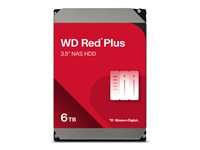 WD Red Plus WD60EFPX - Hårddisk - 6 TB - inbyggd - 3.5" - SATA 6Gb/s - 5400 rpm - buffert: 256 MB WD60EFPX