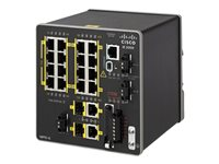 Cisco Industrial Ethernet 2000 Series - Switch - Administrerad - 16 x 10/100 (PoE+) + 2 x kombinations-Gigabit SFP - DIN-skenmonterbar - PoE+ IE-2000-16PTC-G-E