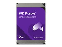 WD Purple Surveillance WD23PURZ - Hårddisk - 2 TB - inbyggd - 3.5" - SATA 6Gb/s - buffert: 64 MB WD23PURZ