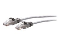 C2G 2ft (0.6m) Cat6a Snagless Unshielded (UTP) Slim Ethernet Network Patch Cable - Gray - Patch-kabel - RJ-45 (hane) till RJ-45 (hane) - 60 cm - 4.8 mm - UTP - CAT 6a - formpressad, hakfri - grå C2G30112