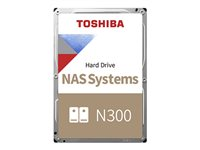 Toshiba N300 NAS - Hårddisk - 4 TB - inbyggd - 3.5" - SATA 6Gb/s - 7200 rpm - buffert: 256 MB HDWG440UZSVA