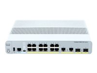 Cisco Catalyst 3560CX-12TC-S - Switch - Administrerad - 12 x 10/100/1000 + 2 x kombinations-Gigabit SFP - skrivbordsmodell, rackmonterbar, DIN-skenmonterbar, väggmonterbar WS-C3560CX-12TC-S