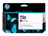 HP 730 - 130 ml - magenta - original - DesignJet - bläckpatron - för DesignJet SD Pro MFP, T1600, T1600dr, T1700, T1700dr, T1708, T1708dr, T2600, T2600dr P2V63A