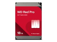 WD Red Pro WD181KFGX - Hårddisk - 18 TB - inbyggd - 3.5" - SATA 6Gb/s - 7200 rpm - buffert: 512 MB WD181KFGX