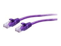 C2G 25ft (7.6m) Cat6a Snagless Unshielded (UTP) Slim Ethernet Network Patch Cable - Purple - Patch-kabel - RJ-45 (hane) till RJ-45 (hane) - 7.6 m - 4.8 mm - UTP - CAT 6a - formpressad, hakfri - lila C2G30194