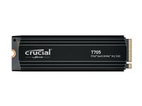 Crucial T705 - SSD - krypterat - 4 TB - inbyggd - M.2 2280 - PCI Express 5.0 (NVMe) - TCG Opal Encryption 2.01 - integrerad kylfläns CT4000T705SSD5