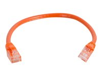 C2G Cat5e Booted Unshielded (UTP) Network Patch Cable - Patch-kabel - RJ-45 (hane) till RJ-45 (hane) - 50 cm - UTP - CAT 5e - formpressad, hakfri, tvinnad - orange 83602