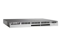 Cisco Catalyst 3850-12XS-E - Switch - L3 - Administrerad - 12 x 1 Gigabit / 10 Gigabit SFP+ - skrivbordsmodell, rackmonterbar WS-C3850-12XS-E