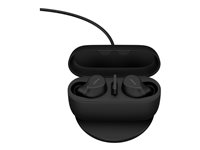 Jabra Evolve2 Buds UC - True wireless-hörlurar med mikrofon - inuti örat - Bluetooth - aktiv brusradering - USB-A via Bluetooth-adapter - ljudisolerande - svart - Zoomcertifierad, Optimerat för Google Meet 20797-989-989