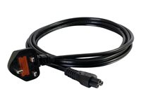 C2G Laptop Power Cord - Strömkabel - IEC 60320 C5 till BS 1363 (hane) - AC 250 V - 50 cm - formpressad - svart - Storbritannien 80600