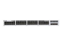 Cisco Catalyst 9300L - Network Essentials - switch - L3 - 48 x 10/100/1000 (PoE+) + 4 x 10 Gigabit SFP+ (upplänk) - rackmonterbar - PoE+ (505 W) C9300L-48P-4X-E