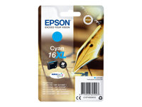 Epson 16XL - 6.5 ml - XL - cyan - original - blister - bläckpatron - för WorkForce WF-2010, 2510, 2520, 2530, 2540, 2630, 2650, 2660, 2750, 2760 C13T16324012