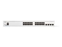 Cisco Catalyst 1300-24T-4G - Switch - L3 - Administrerad - 24 x 10/100/1000Base-T + 4 x Gigabit SFP - rackmonterbar C1300-24T-4G