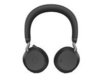 Jabra Evolve2 75 - Headset - på örat - Bluetooth - trådlös - aktiv brusradering - USB-C - ljudisolerande - svart - Optimerad för UC 27599-989-899