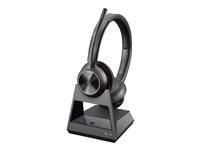 Poly Savi 7320 - Savi 7300 series - headset - på örat - DECT - trådlös - USB-A via DECT-adapter - svart - UC-certifierad 8L545AA#ABB