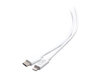 C2G 6ft (1.8m) USB-C Male to Lightning Male Sync and Charging Cable - White - Lightning-kabel - 24 pin USB-C hane till Lightning hane - 1.83 m - vit - USB-strömförsörjning (20W), up to 480 Mbps C2G54559
