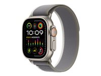 Apple - Slinga för smart klocka - 49 mm - storlek S/M - grå, grön MT5Y3ZM/A
