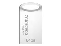 Transcend JetFlash 710 - USB flash-enhet - 64 GB - USB 3.1 - silver TS64GJF710S