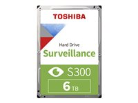 Toshiba S300 Surveillance - Hårddisk - 6 TB - inbyggd - 3.5" - SATA 6Gb/s - 5400 rpm - buffert: 256 MB HDWT860UZSVA