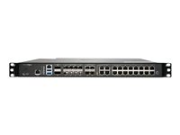 SonicWall NSa 6700 - Advanced Edition - säkerhetsfunktion - med 3 års TotalSecure - 10GbE, 40GbE, 5GbE, 2.5GbE, 25GbE - 1U - kan monteras i rack 02-SSC-9594