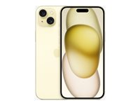 Apple iPhone 15 Plus - 5G smartphone - dual-SIM / Internal Memory 512 GB - OLED-skärm - 6.7" - 2796 x 1290 pixels - 2 bakre kameror 48 MP, 12 MP - front camera 12 MP - gul MU1M3QN/A