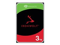 Seagate IronWolf ST3000VN006 - Hårddisk - 3 TB - inbyggd - SATA 6Gb/s - 5400 rpm - buffert: 256 MB - med 3 års Seagate Rescue Data Recovery ST3000VN006