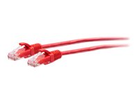 C2G 15ft (4.5m) Cat6a Snagless Unshielded (UTP) Slim Ethernet Network Patch Cable - Red - Patch-kabel - RJ-45 (hane) till RJ-45 (hane) - 4.5 m - 4.8 mm - UTP - CAT 6a - formpressad, hakfri - röd C2G30165