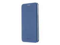 Insmat Exclusive - Vikbart fodral för mobiltelefon - polyuretan, termoplastisk polyuretan (TPU), kartong+papper+aluminiumfolie - electric blue - för Samsung Galaxy A14 650-3156
