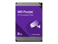 WD Purple WD85PURZ - Hårddisk - 8 TB - inbyggd - 3.5" - SATA 6Gb/s - 5640 rpm - buffert: 256 MB WD85PURZ