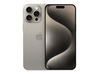 Apple iPhone 15 Pro Max - 5G smartphone - dual-SIM / Internal Memory 512 GB - OLED-skärm - 6.7" - 2796 x 1290 pixels (120 Hz) - 3 st. bakre kameror 48 MP, 12 MP, 12 MP - front camera 12 MP - naturligt titan MU7E3QN/A