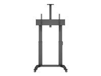 Multibrackets M Motorized Public Floorstand Dual Pillar 180 HD - Vagn - motoriserad - för platt panel/videokonferenskamera - aluminium - svart - skärmstorlek: 75"-110" 7350105213120