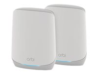 NETGEAR Orbi RBK762S - Wifi-system - (router, utökning) - upp till 5000 kvadratfot - mesh 1GbE - Wi-Fi 6 - Trippelband RBK762S-100EUS