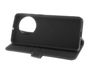 Insmat Exclusive - Vikbart fodral för mobiltelefon - genuint läder, termoplastisk polyuretan (TPU) - svart - för OnePlus 11 5G 650-3139
