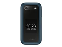 Nokia 2660 Flip - 4G funktionstelefon - dual-SIM - RAM 48 MB / Internal Memory 128 MB - microSD slot - 320 x 240 pixlar - rear camera 0,3 MP - blå 1GF011KPG1A02