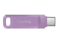 SanDisk Ultra Dual Drive Go - USB flash-enhet - 256 GB - USB 3.2 Gen 1 / USB-C - lavendel SDDDC3-256G-G46L