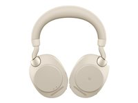 Jabra Evolve2 85 MS Stereo - Headset - fullstorlek - Bluetooth - trådlös, kabelansluten - aktiv brusradering - 3,5 mm kontakt - ljudisolerande - beige - Certifierad för Microsoft-teams 28599-999-998