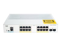 Cisco Catalyst 1000-16T-E-2G-L - Switch - Administrerad - 16 x 10/100/1000 + 2 x gigabit SFP (upplänk) - rackmonterbar C1000-16T-E-2G-L